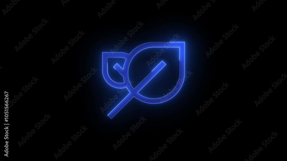 Sustainable stroke icon glowing neon animation Sustainable stroke icon glowing neon animation