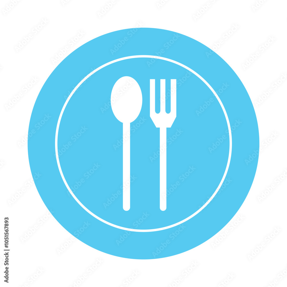 Spoon and fork icon vector set. fork and knife vector. Restaurant symbol and Dinner plate with spoon and fork icon set. vector illustration. Spoon and fork icon vector set. fork and knife vector. Restaurant symbol and Dinner plate with spoon and fork icon set. vector illustration.