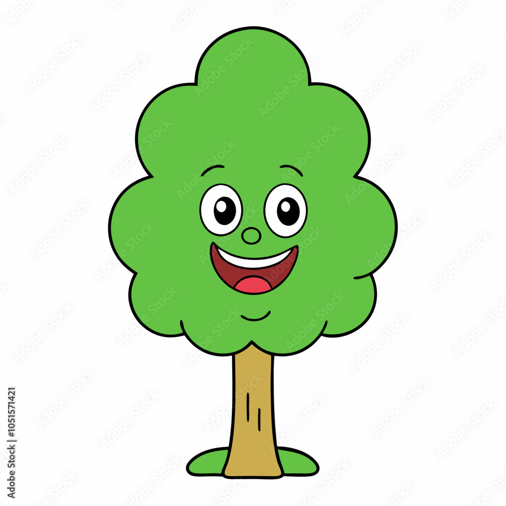 This cute tree character is ideal for children's books, eco-friendly branding, comics, and nature-themed illustrations, adding charm to any kids' media or eco-focused project. This cute tree character is ideal for children's books, eco-friendly branding, comics, and nature-themed illustrations, adding charm to any kids' media or eco-focused project.