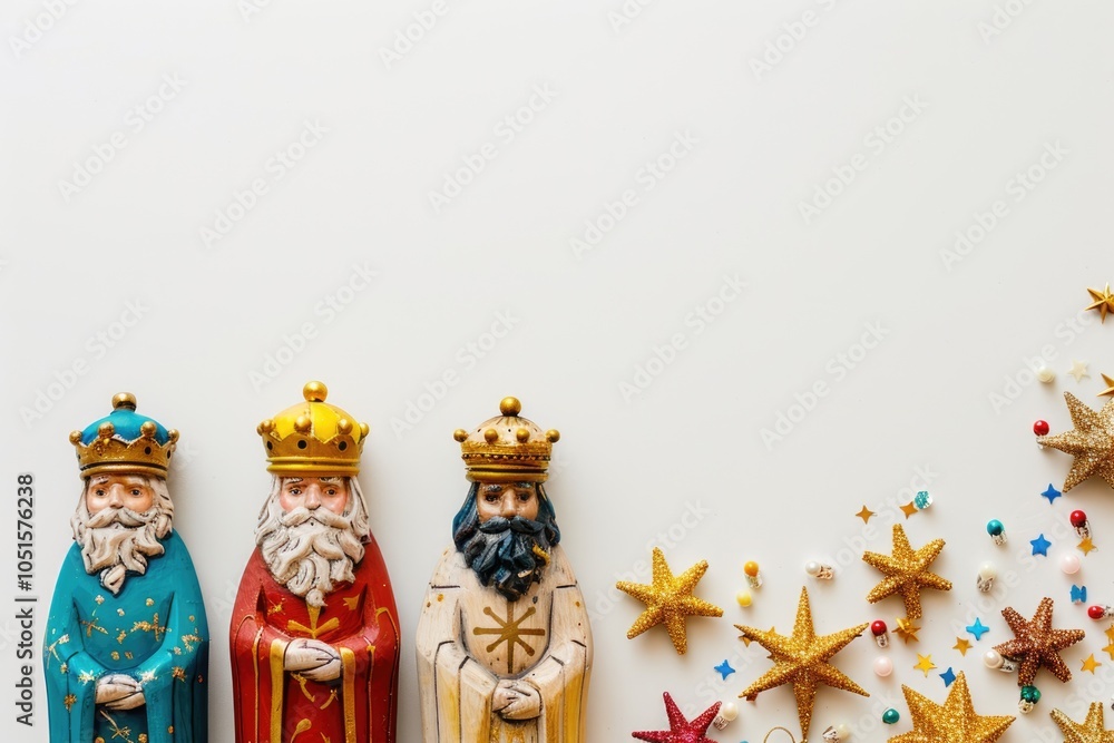 Obraz premium Reyes Magos. Illustration of three priests