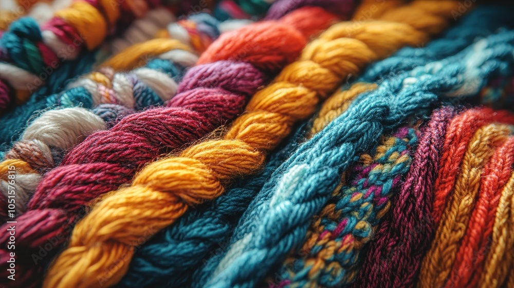 lose-up of colorful yarn and knitting needles, showcasing the texture and warmth of handmade crafts in progress. lose-up of colorful yarn and knitting needles, showcasing the texture and warmth of handmade crafts in progress.