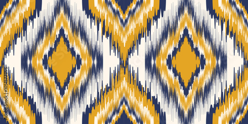 Ethnic ikat seamless pattern.beautiful pattern. folk embroidery,bohemian style,aztec geometric art print.ethnic ikat abstract art.Seamless fabric. Ikat design for fabric, carpet, wallpaper, clothing.