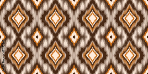 Ethnic ikat seamless pattern.beautiful pattern. folk embroidery,bohemian style,aztec geometric art print.ethnic ikat abstract art.Seamless fabric. Ikat design for fabric, carpet, wallpaper, clothing.