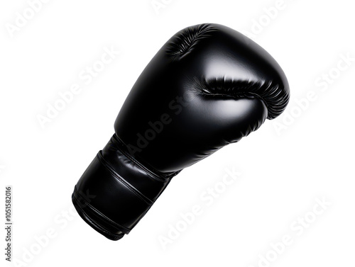 Black boxing glove on a transparent background. photo