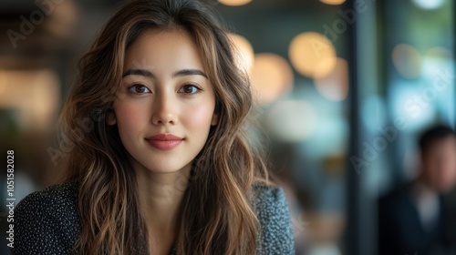 Wallpaper Mural Female business professional having a meeting with her team in an office, Generative AI Torontodigital.ca