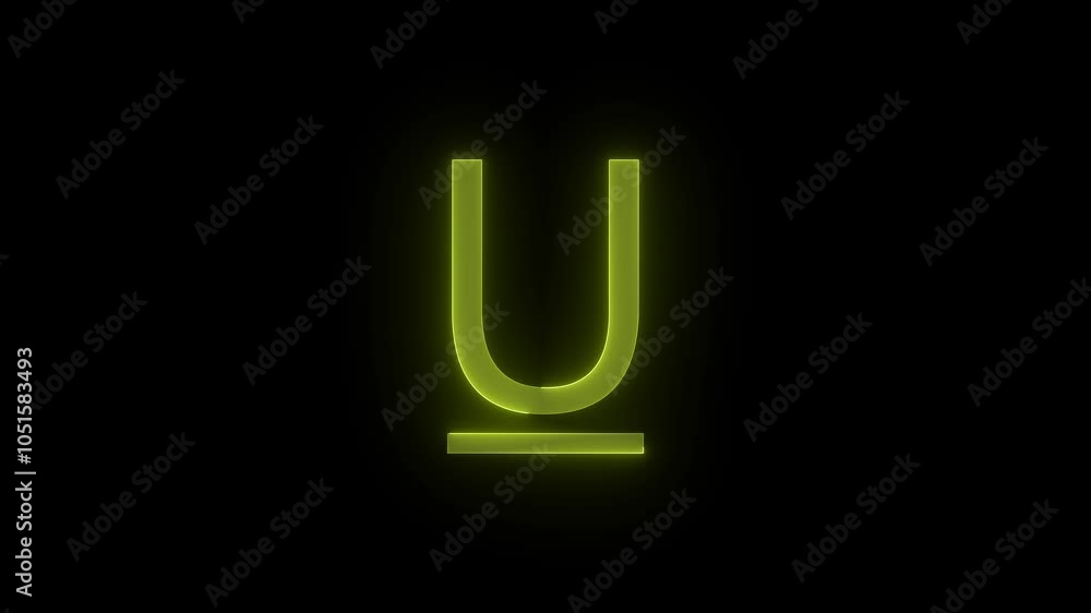 Under line stroke icon glowing neon animation Under line stroke icon glowing neon animation