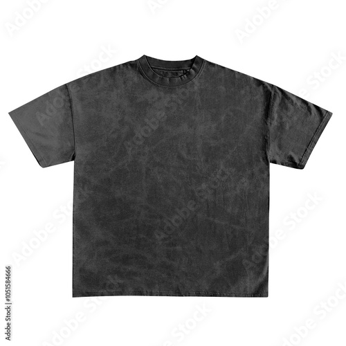 Mens Heavy Oversized Acid Wash T Shirt, t-shirt template, basic plain stone wash on white