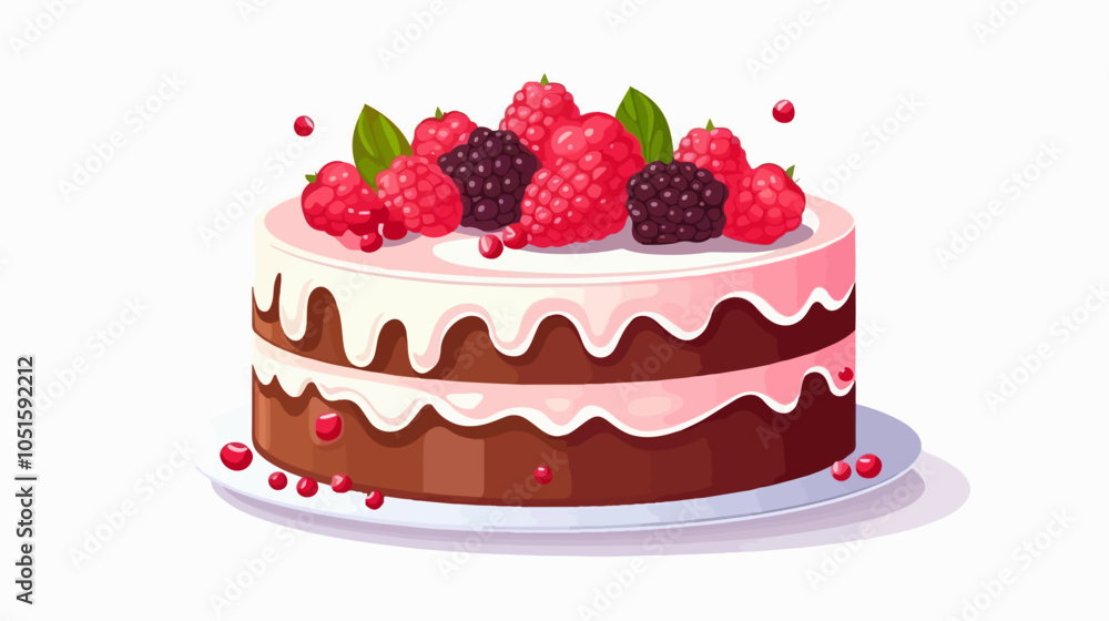 Flat illustration cake. Cooking. Dessert. Flat illustration cake. Cooking. Dessert.