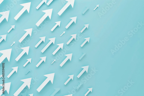 A background with arrows pointing one side, symbolizing focus and direction in business