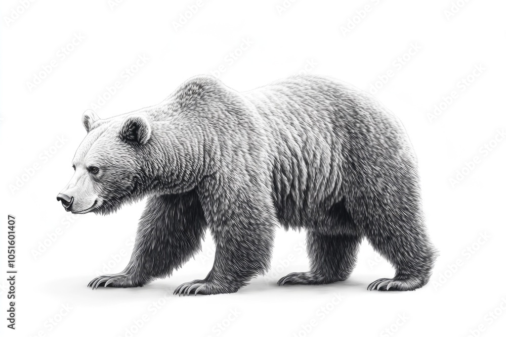 Fototapeta premium A black bear is standing in a natural environment