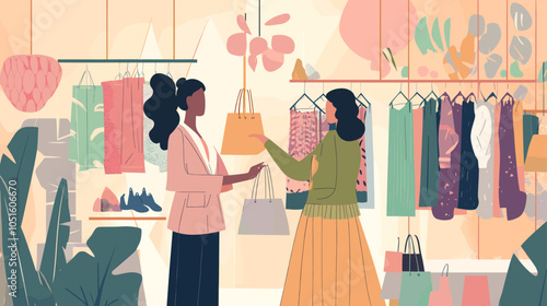 Stylish Women Shopping Together in a Boutique – Black Friday Sales and Offers