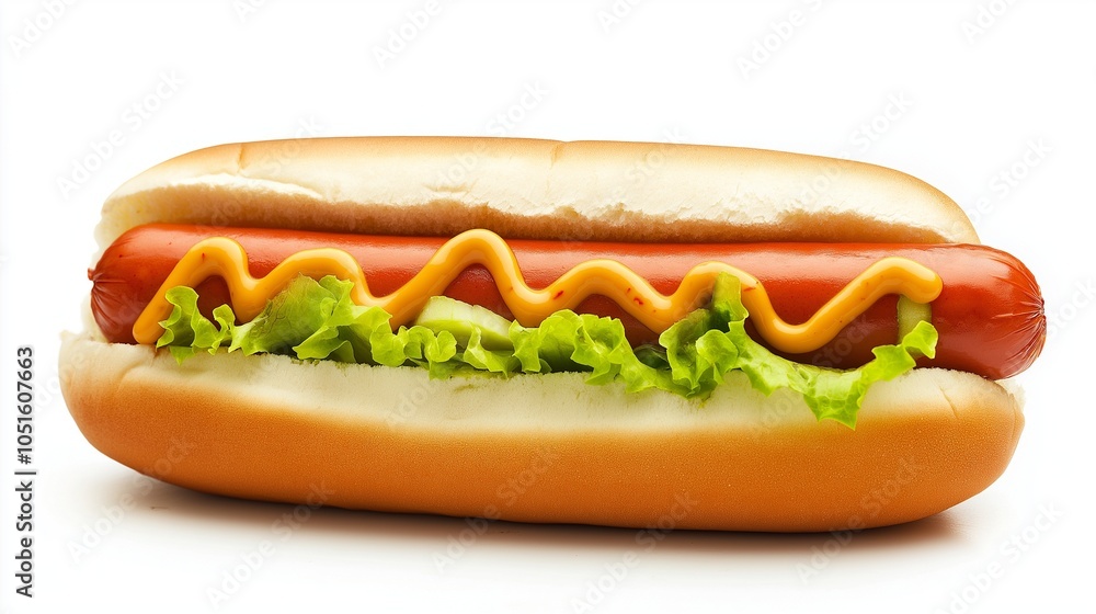 Hot dog isolated on background Hot dog isolated on background
