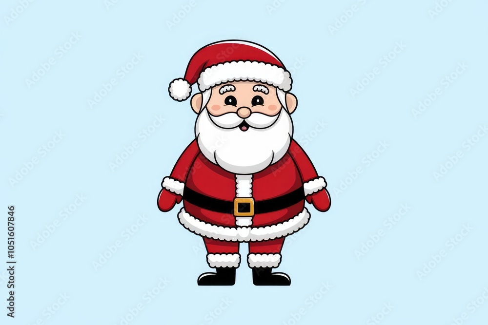 A cartoon Santa Claus with a jolly expression. A cartoon Santa Claus with a jolly expression.