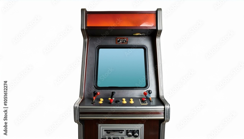 Retro Arcade Machine on white Retro Arcade Machine on white