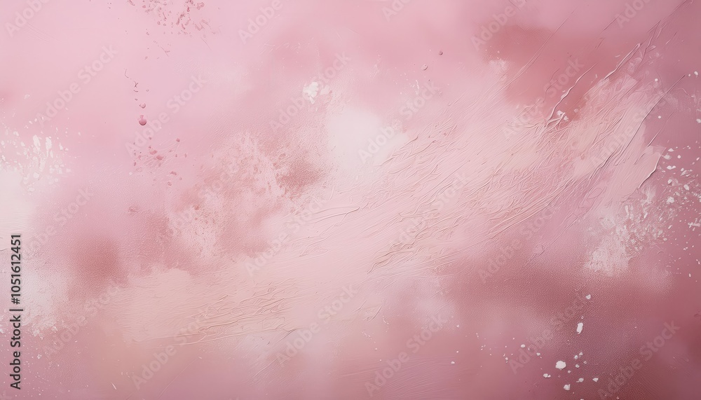 Obraz premium Soft Blush Pink Textured Abstract Background with Subtle Brush Strokes and Faded Pastel Gradient, Ideal for Romantic Invitations, Minimalist Designs, and Beauty Branding Projects