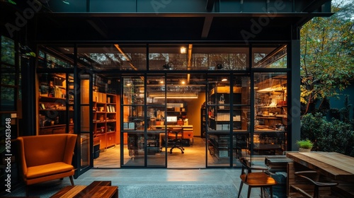 Wallpaper Mural Industrial Office Blending Nature and Machinery Torontodigital.ca