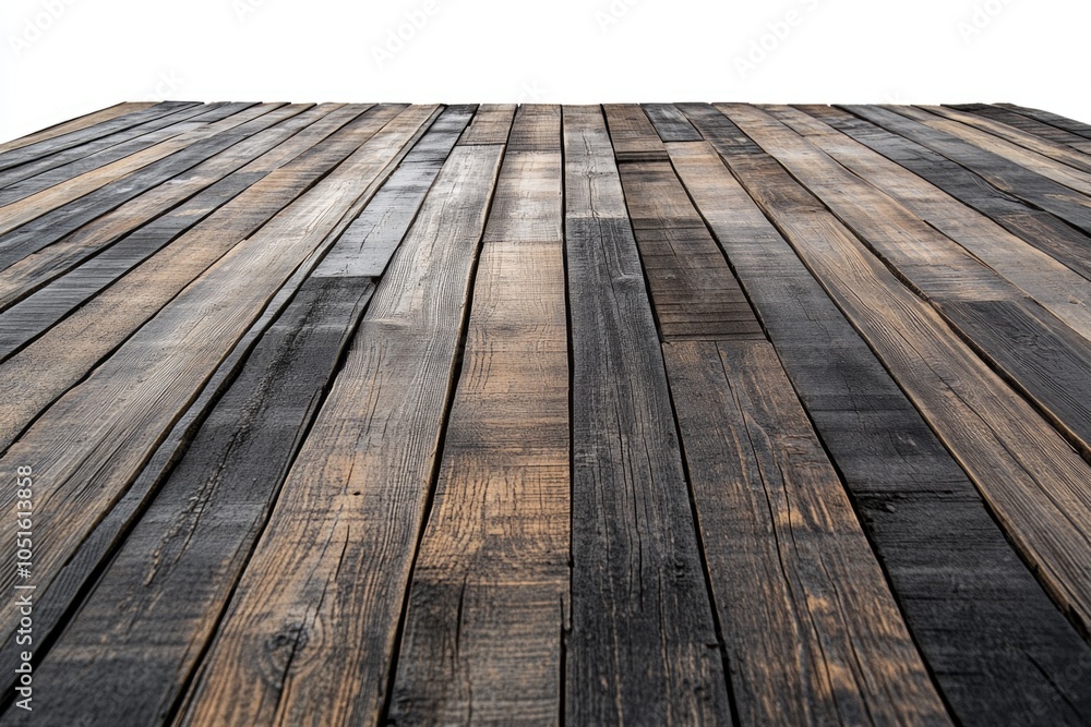 Close-up shot of a wooden floor on a white background Close-up shot of a wooden floor on a white background