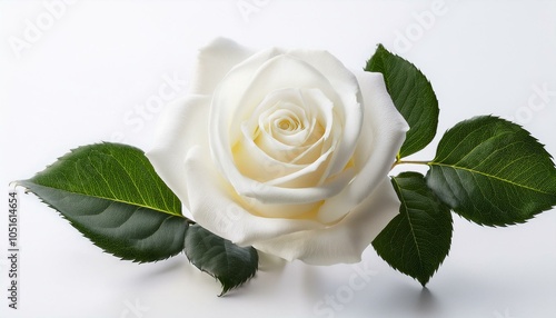 white rose isolated on white