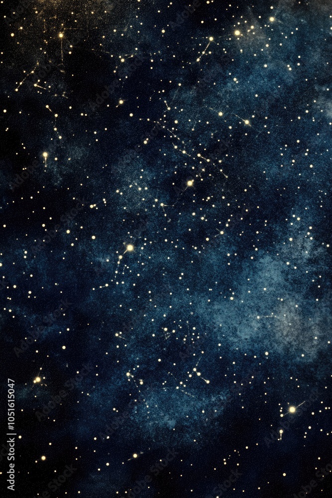 Obraz premium A dark blue night sky filled with many stars