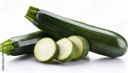 zucchini on a white background