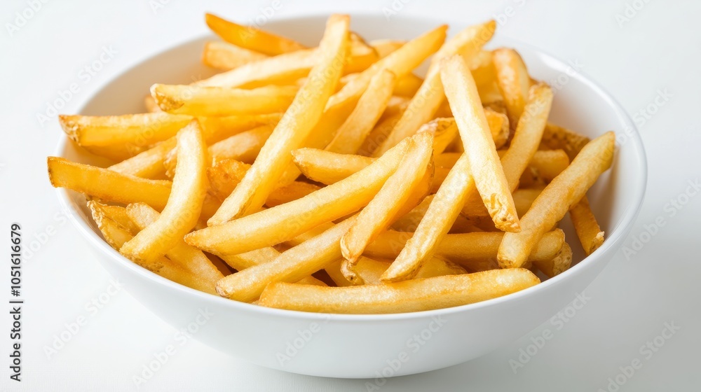 A small serving of crispy french fries A small serving of crispy french fries