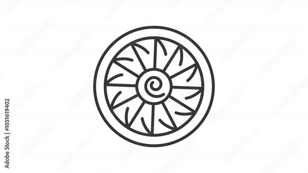 Animated aircraft engine icon. Rotating turbine blades line animation. Jet propulsion and power source of airplanes. Black illustration on white background. HD video with alpha channel. Motion graphic Animated aircraft engine icon. Rotating turbine blades line animation. Jet propulsion and power source of airplanes. Black illustration on white background. HD video with alpha channel. Motion graphic