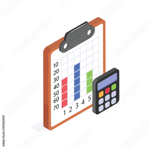 Grab this amazing icon of accounting in modern style