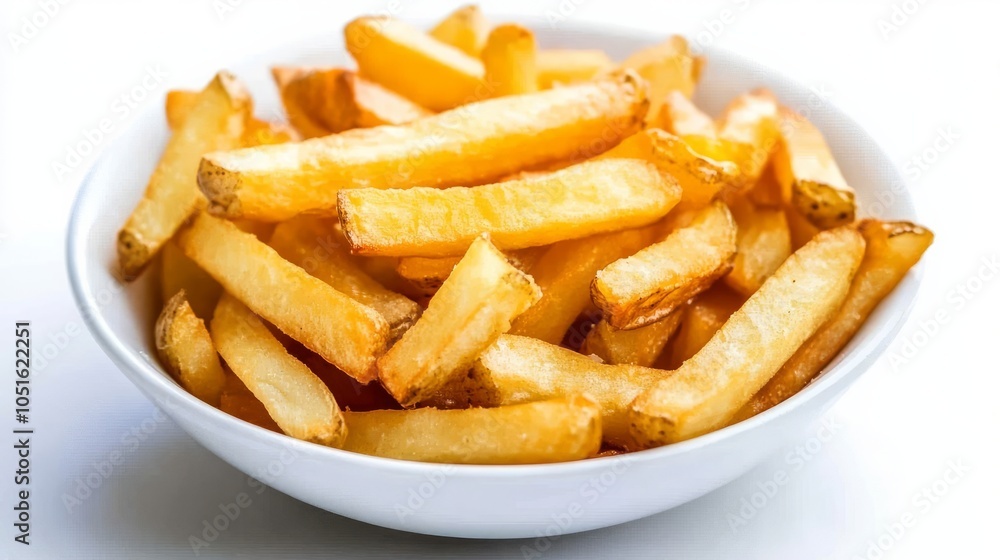 french fries on white background french fries on white background