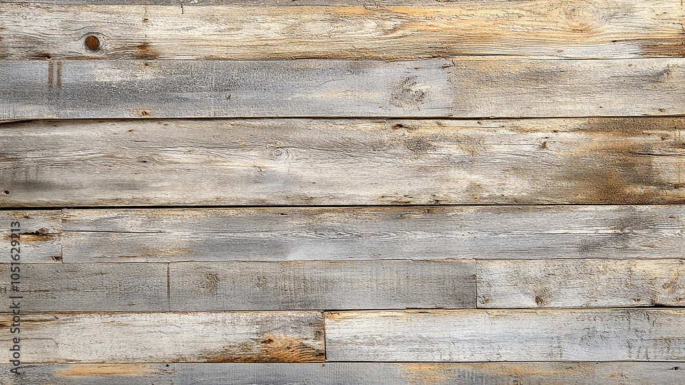 Naklejka premium Light reclaimed barn wood with a rough texture and varied grain patterns