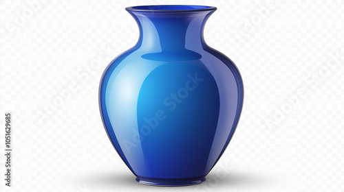 blue vase isolated on transparent background