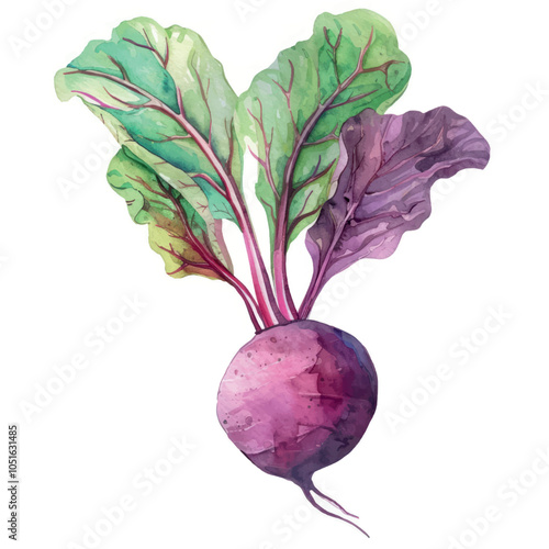 Vibrant watercolor beetroot illustration