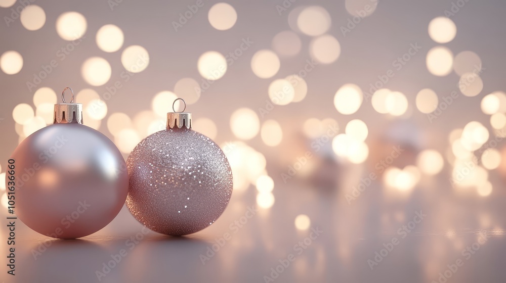 Pink ornaments sparkle, a touch of holiday cheer and festive elegance Pink ornaments sparkle, a touch of holiday cheer and festive elegance