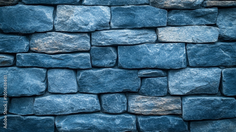 Fototapeta premium Exquisite blue stone wall pattern, a stunning display of texture, design, and sophistication