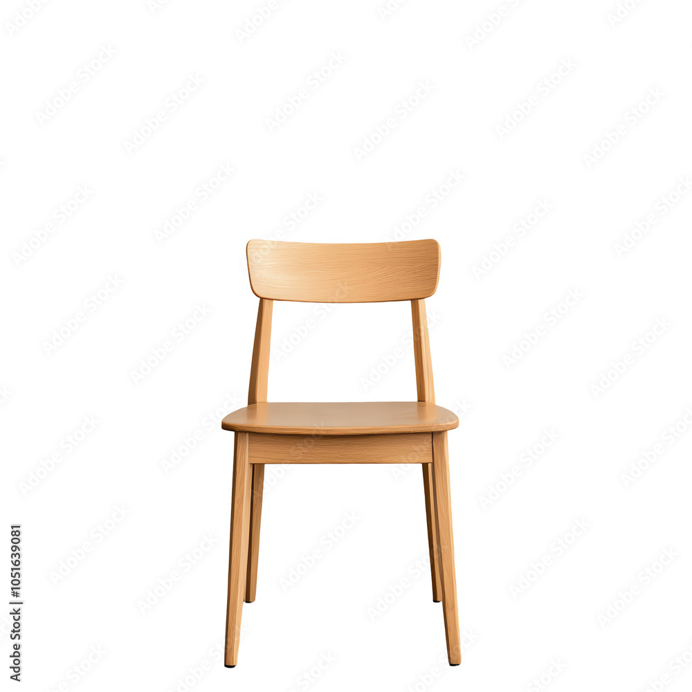 Stylish wooden chair, minimalistic design, isolated on white background. Stylish wooden chair, minimalistic design, isolated on white background.