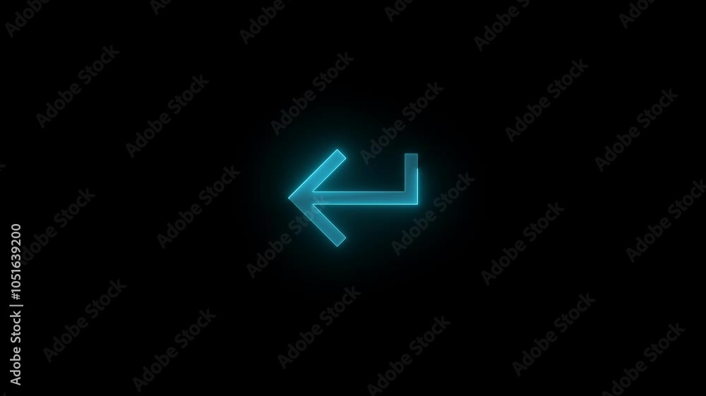 Return key sm stroke icon glowing neon animation Return key sm stroke icon glowing neon animation