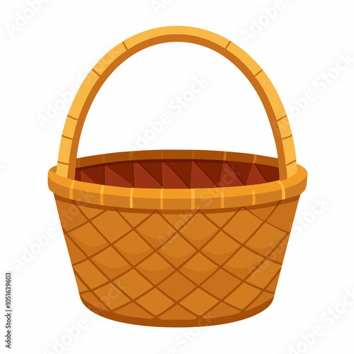empty basket isolated on white
