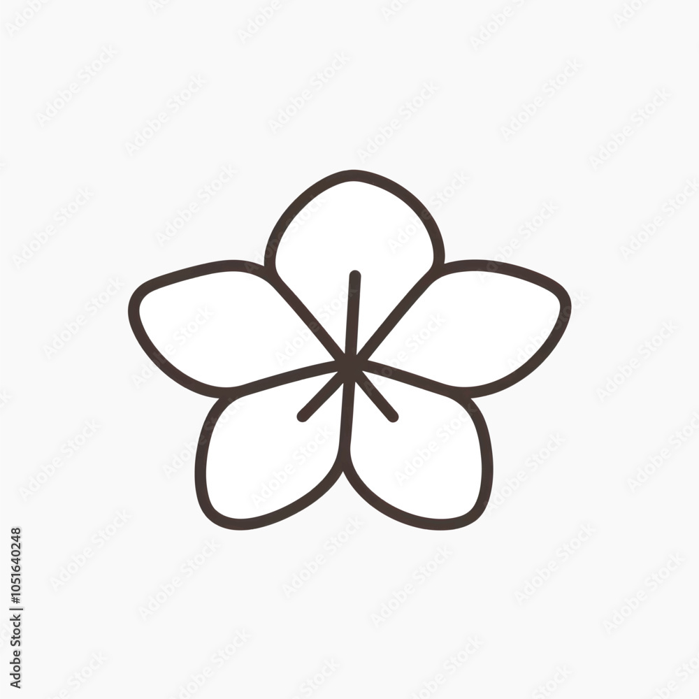 Fototapeta premium Minimalist floral line art design