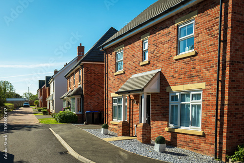 traditional detached house within residential estate in England UK