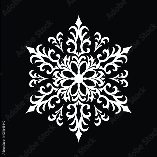 Snowflake vector icon , Christmas Background,Christmas Santa Claus, New Year's eve