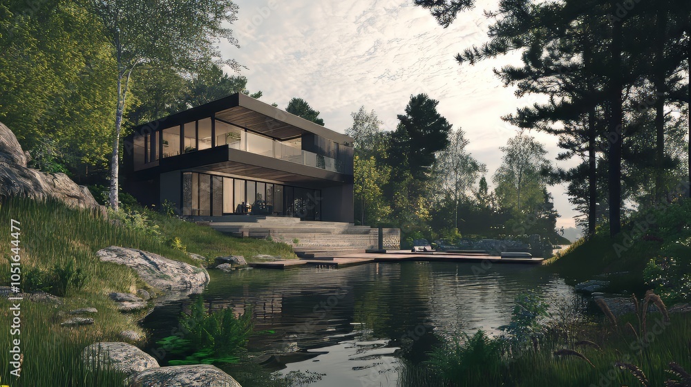 Sleek modern architecture with clean lines, embodying minimalism and elegance against natural landscapes. architecture modern. Ultra realistic. Photorealistic Sleek modern architecture with clean lines, embodying minimalism and elegance against natural landscapes. architecture modern. Ultra realistic. Photorealistic