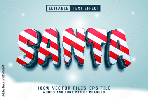 Santa 3d Text - Editable Text Effect