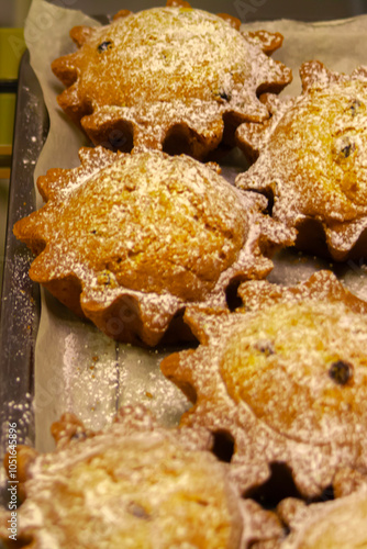 cake, rum baba, French sweet dessert baba with rum. Cake. Yeast pie. Confectionery for children. Bakery products for the food industry. Snack concept. Close-up. photo