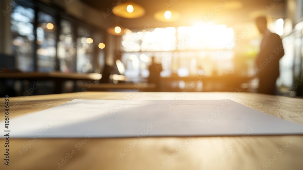 Soft Focus Workspace with Warm Sunset Light Soft Focus Workspace with Warm Sunset Light