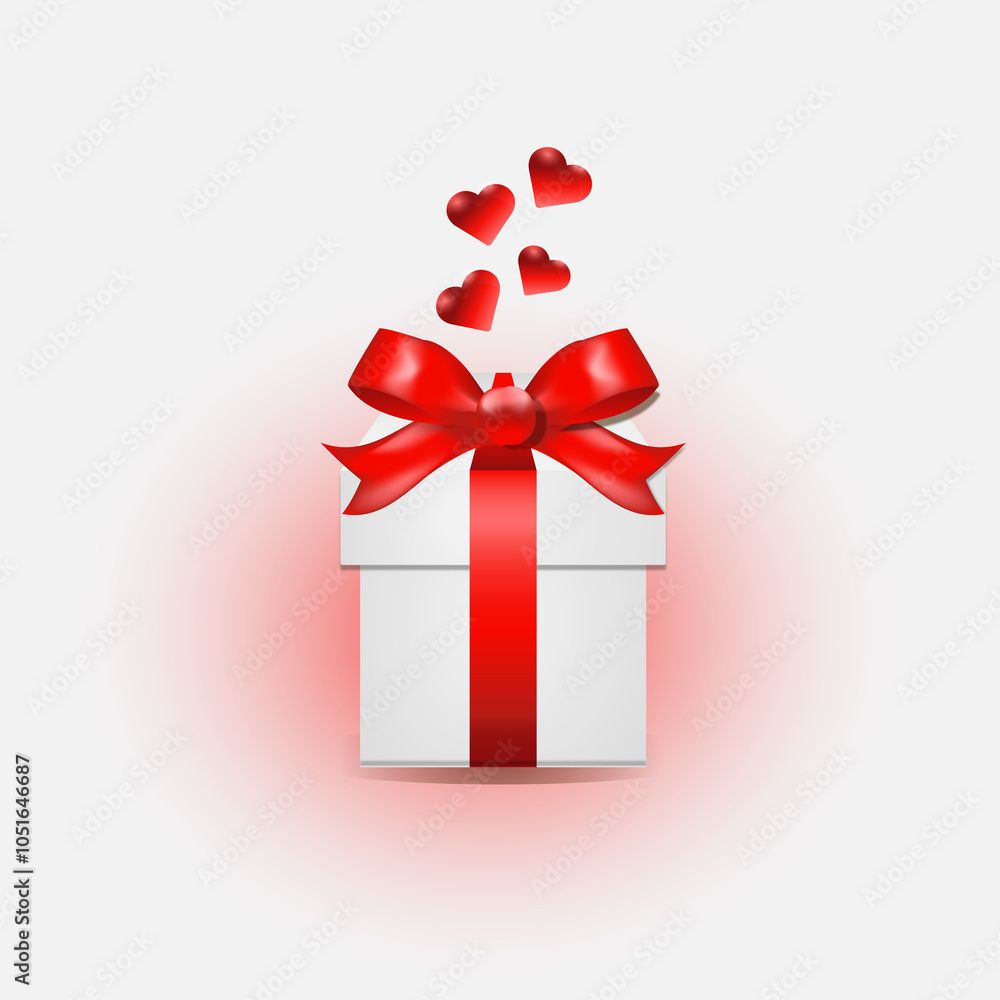 Obraz premium Gift with hearts