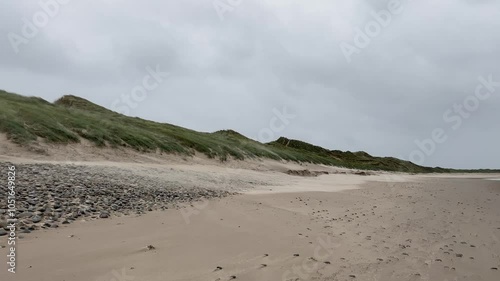 Storm Ashley on west coast Ireland, doonbeg beach sand storm on beach and wild atlantic photo