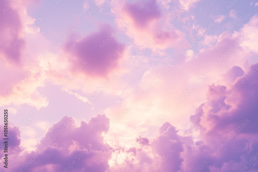 Obraz premium Dreamy Pink Cloudy Sky
