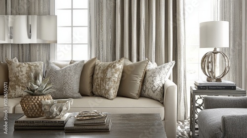Modern Trendy Furniture in Elegant Living Space