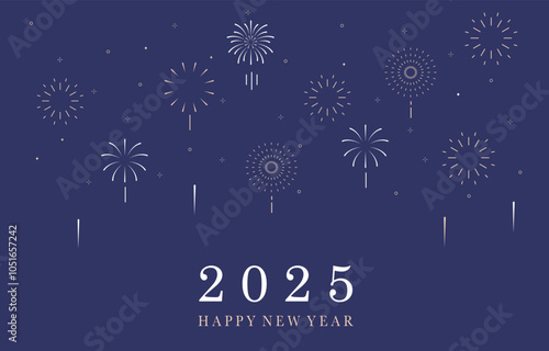 firework banner in night.Editable vector illustration for horizontal design