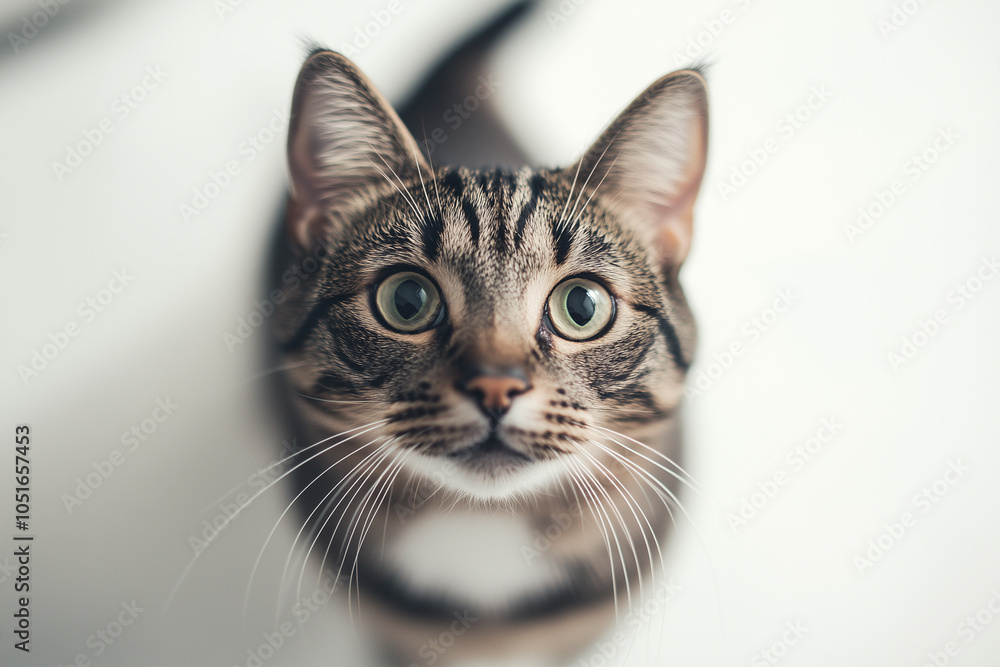 Fototapeta premium Curious Tabby Cat Portrait