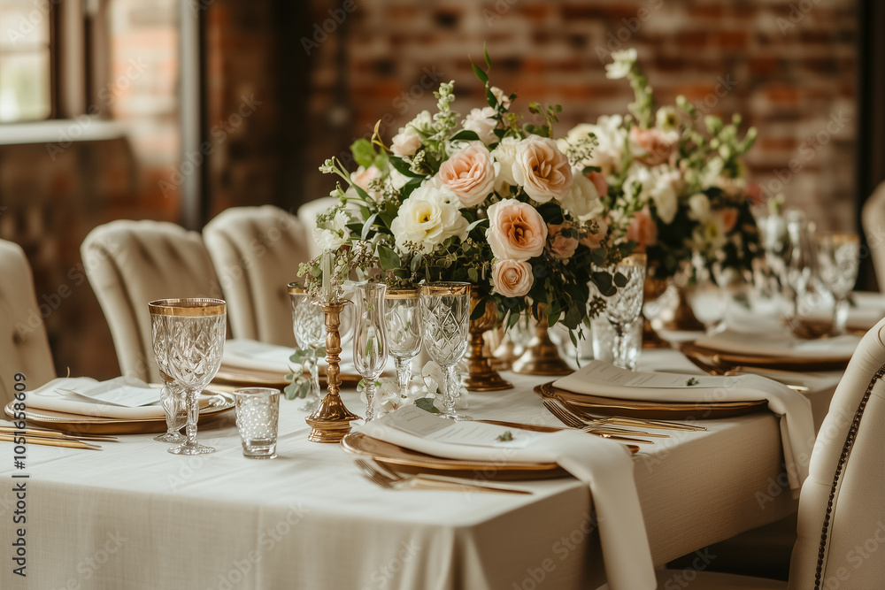 Fototapeta premium Elegant Table Setting for Special Events